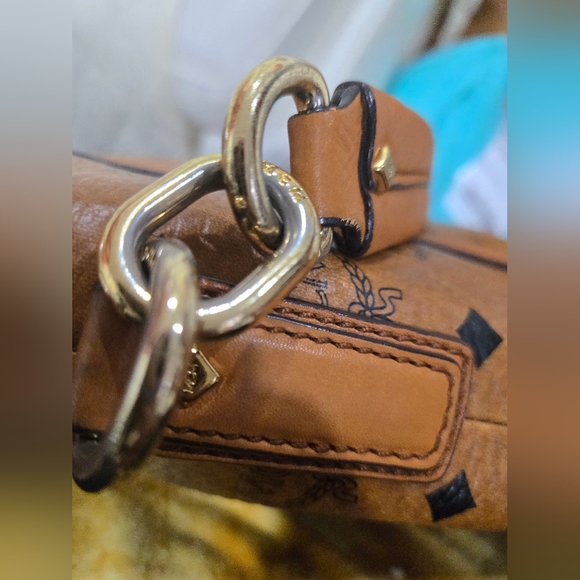 MCM Hobo Bag/Shoulder Bag Cognac Visetos made in Korea - Picture 9 of 13